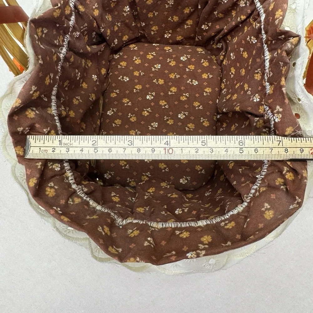 Vintage‎ Basket With Brown Floral Liner